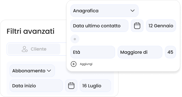 Filtri avanzati CRM